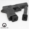 P320 extended magwell base pads inserted in pistol