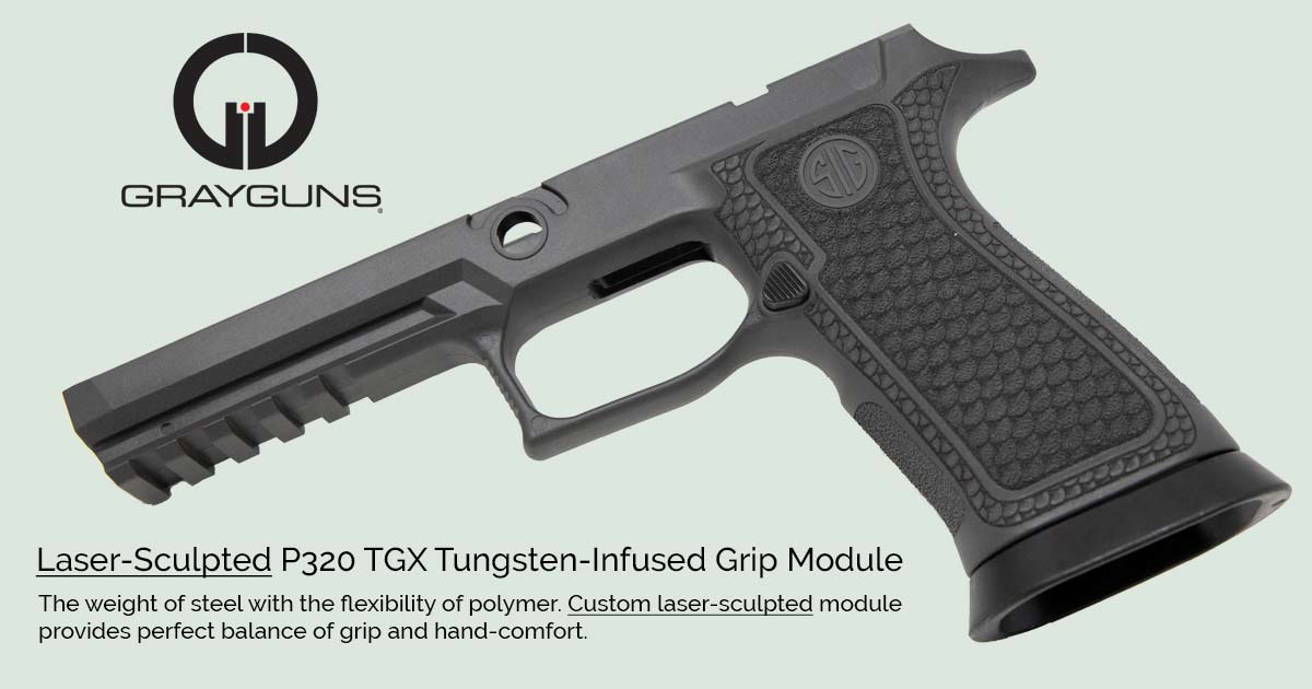 Laser-Sculpted P320 TXG Tungsten-Infused Grip Module - Grayguns