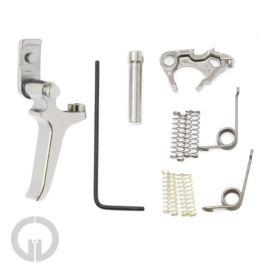 p320 competition kit, adjustable straight trigger in nickel